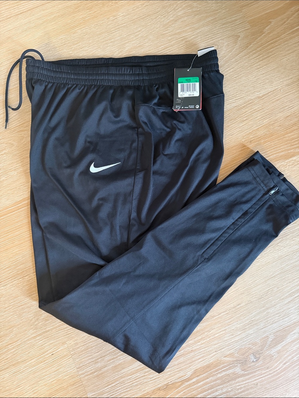 New Nike Black Athletic Jogger Pants with Swoosh